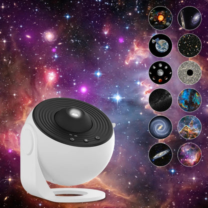 360° Rotating Galaxy Star Projector Night Light with Planet-Themed Projection Lamp for Kids Bedroom, Home Decor & Gift