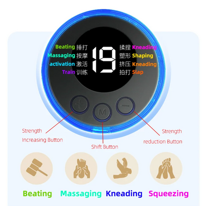 EMS Electric Massager Tens LCD Display Neck Stretcher Cervical Vertebra Massage Patch for Muscle Pain Relief Shoulder Relaxation