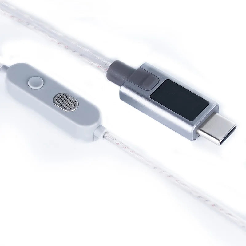 KZ M2 Cable OFC Silver-Plated DAC Type C Dual-Mic Upgraded Earphone Wire
