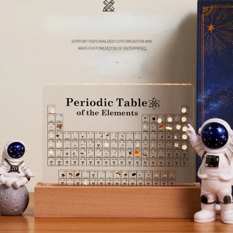 Acrylic Elements Periodic Table Mendeleev Safe Periodic Table Figurine Display Science Ornament Room Decoration Desk Accessories