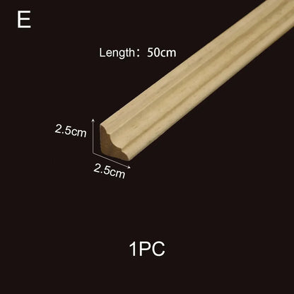 Decorative Wood Moldings Wooden Furniture Applications Decals for Walls Wood Corner Cabinet Applique Home Decor Items Figurines