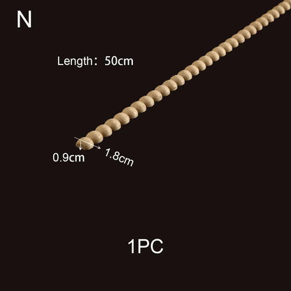 Decorative Wood Moldings Wooden Furniture Applications Decals for Walls Wood Corner Cabinet Applique Home Decor Items Figurines