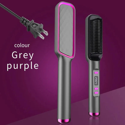Electric Hot Comb Multifunctional Straight Hair Straightener Comb Negative Ion Anti-Scalding Styling Tool Straightening Brush