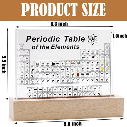 Acrylic Elements Periodic Table Mendeleev Safe Periodic Table Figurine Display Science Ornament Room Decoration Desk Accessories