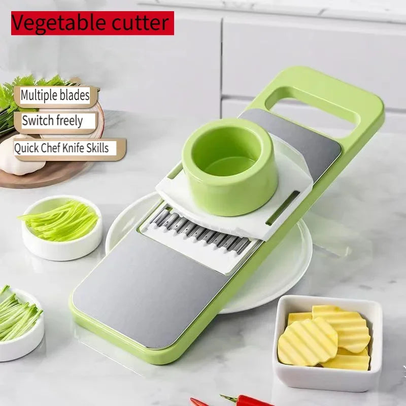 Slicer Stainless Steel Vegetable Slicer with 3 Blades Julienne Slicer Cutter for Potato Carrot