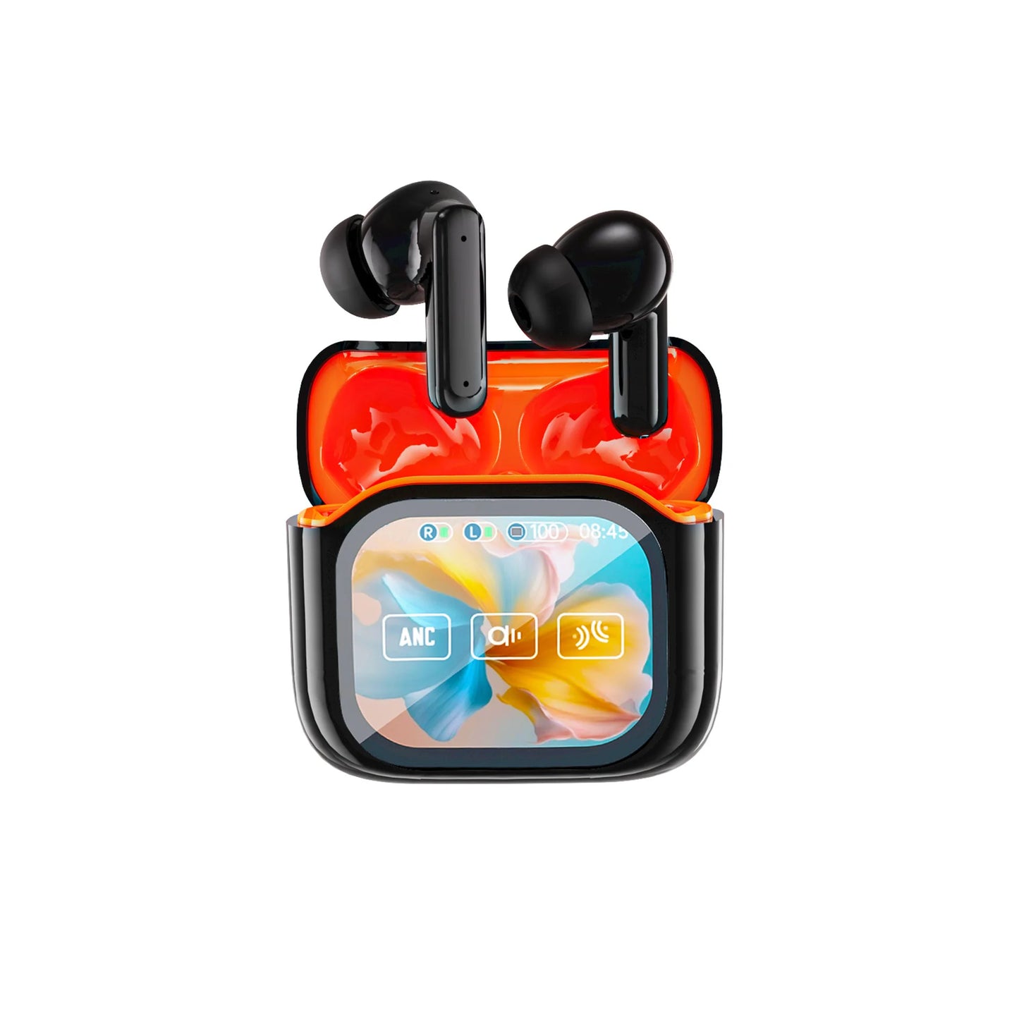 Smart ANC Touchscreen Earbuds – Bluetooth 5.4 & HD Calls - With Colour