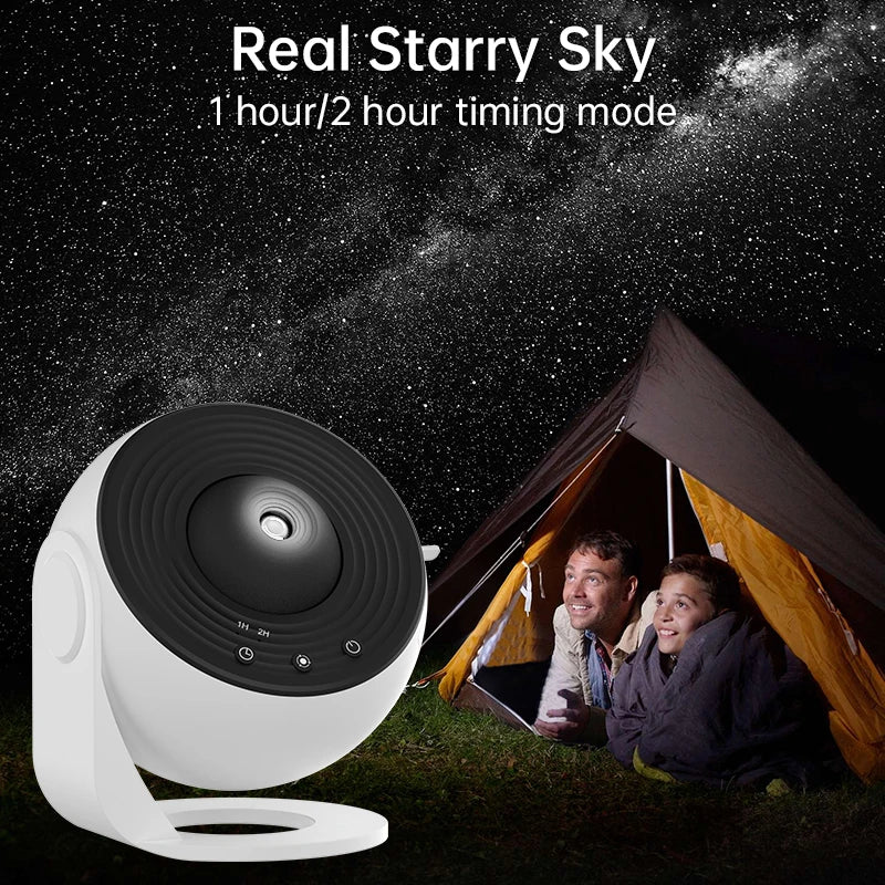 360° Rotating Galaxy Star Projector Night Light with Planet-Themed Projection Lamp for Kids Bedroom, Home Decor & Gift