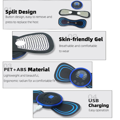 EMS Electric Massager Tens LCD Display Neck Stretcher Cervical Vertebra Massage Patch for Muscle Pain Relief Shoulder Relaxation