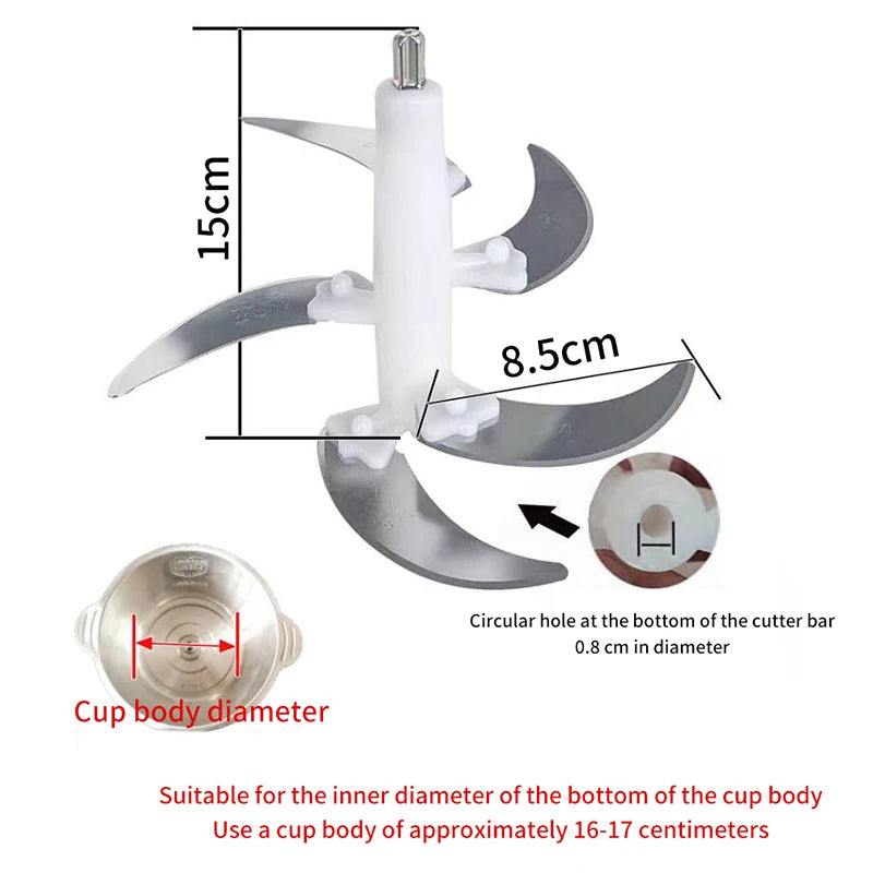 Electric Meat Grinder Blade Food Crusher Processor Replacement Spare Parts For 2L/3L/4L Meat Grinder Accessories Kitchen Tools