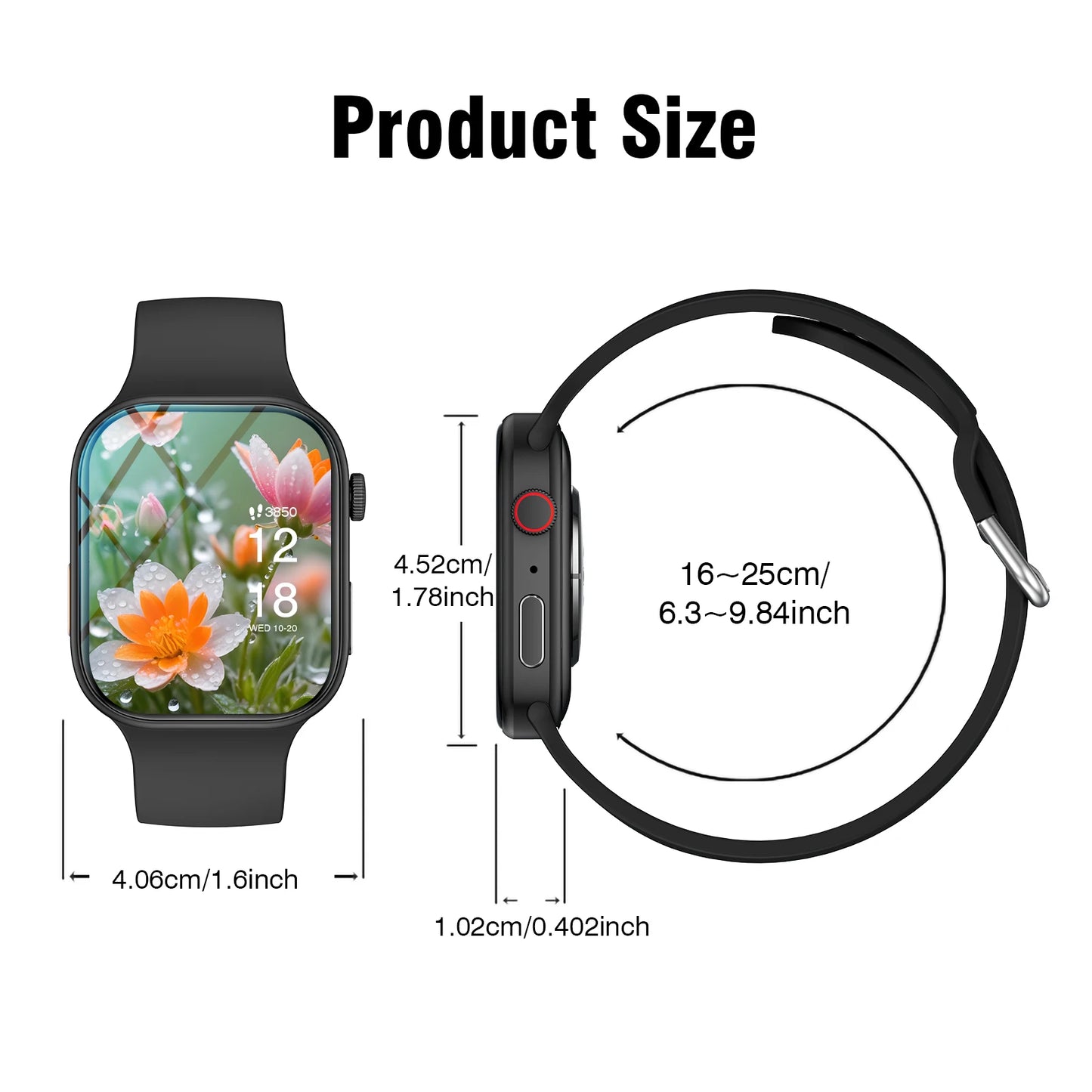 Smart Watch, Wireless Call/Dial, Multi-Sport Mode, Multiple APP Reminders, Suitable for Men and Women, Compatible with IPhone/An