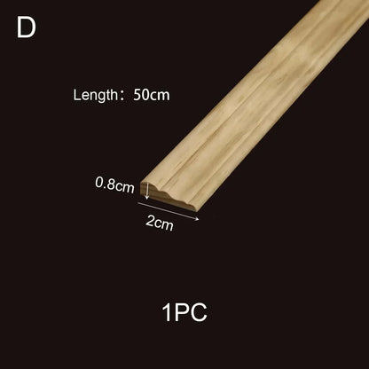 Decorative Wood Moldings Wooden Furniture Applications Decals for Walls Wood Corner Cabinet Applique Home Decor Items Figurines
