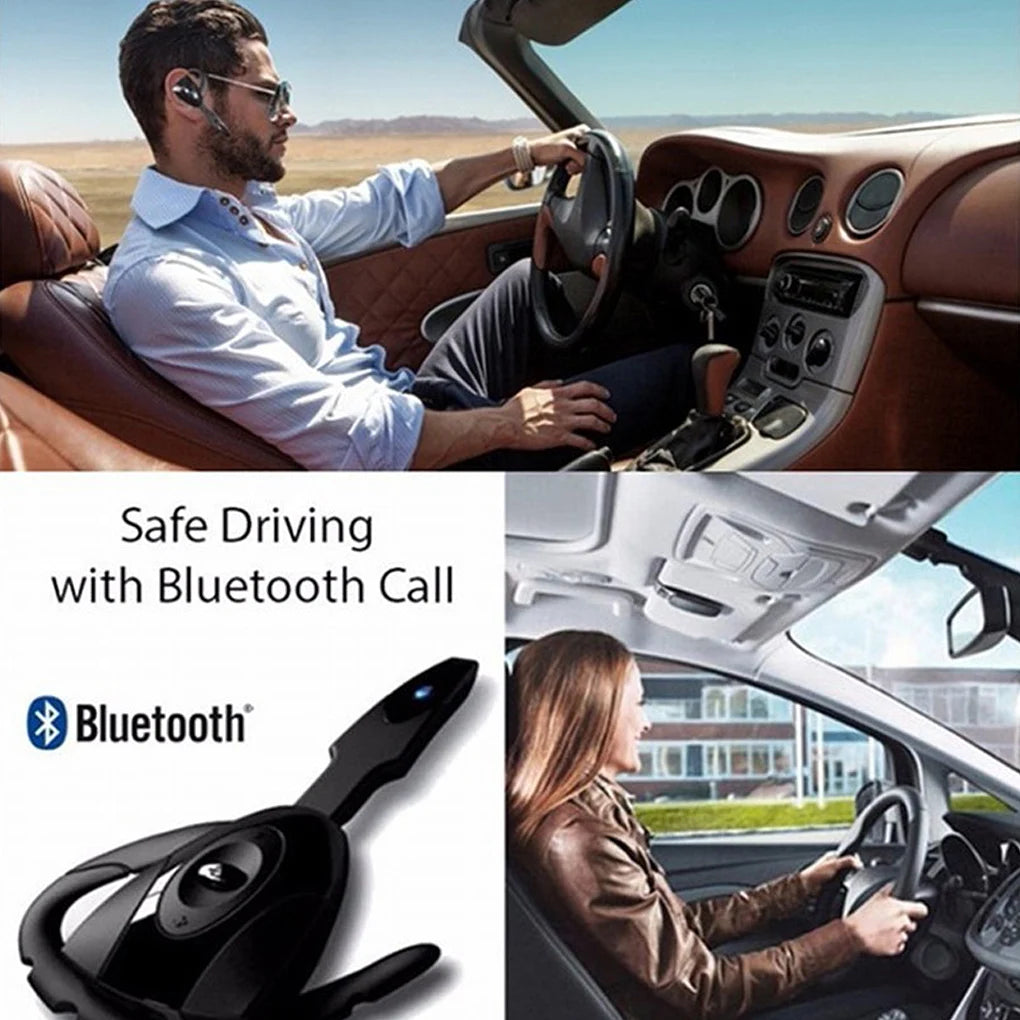 Wireless Headphones Business Earphones Bluetooth-Compatible Headset Microphone Standby Car Driving Sport Handsfree Rechargeable