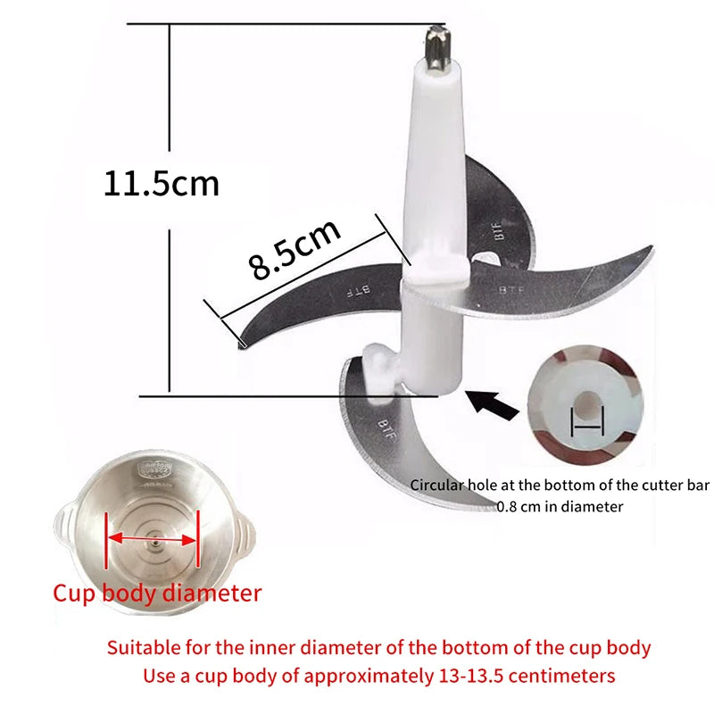 Electric Meat Grinder Blade Food Crusher Processor Replacement Spare Parts For 2L/3L/4L Meat Grinder Accessories Kitchen Tools