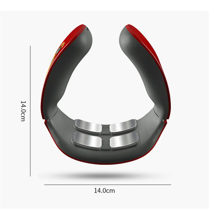 Electric Neck Massager Intelligent EMS Pulse Infrared Heat Massager Cervical Neck Traction Device Relax Cervical Relief Pain