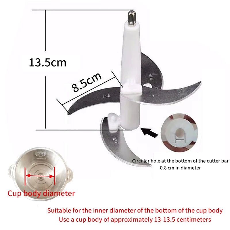 Electric Meat Grinder Blade Food Crusher Processor Replacement Spare Parts For 2L/3L/4L Meat Grinder Accessories Kitchen Tools