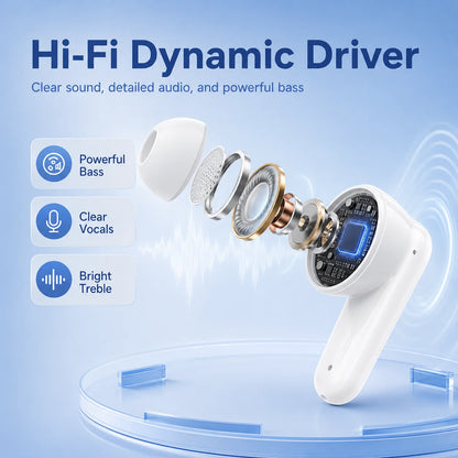 Smart ANC Touchscreen Earbuds – Bluetooth 5.4 & HD Calls - With Colour