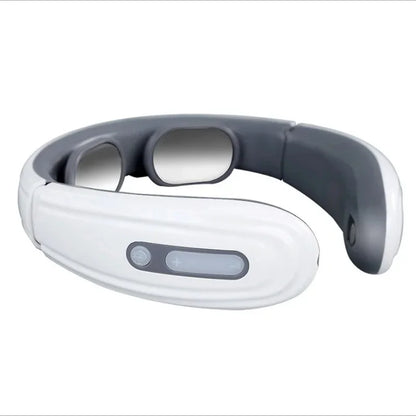 Electric Neck Massager Intelligent EMS Pulse Infrared Heat Massager Cervical Neck Traction Device Relax Cervical Relief Pain