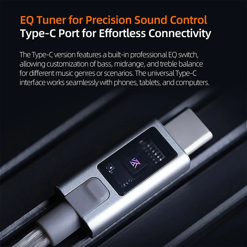 KZ M2 Cable OFC Silver-Plated DAC Type C Dual-Mic Upgraded Earphone Wire