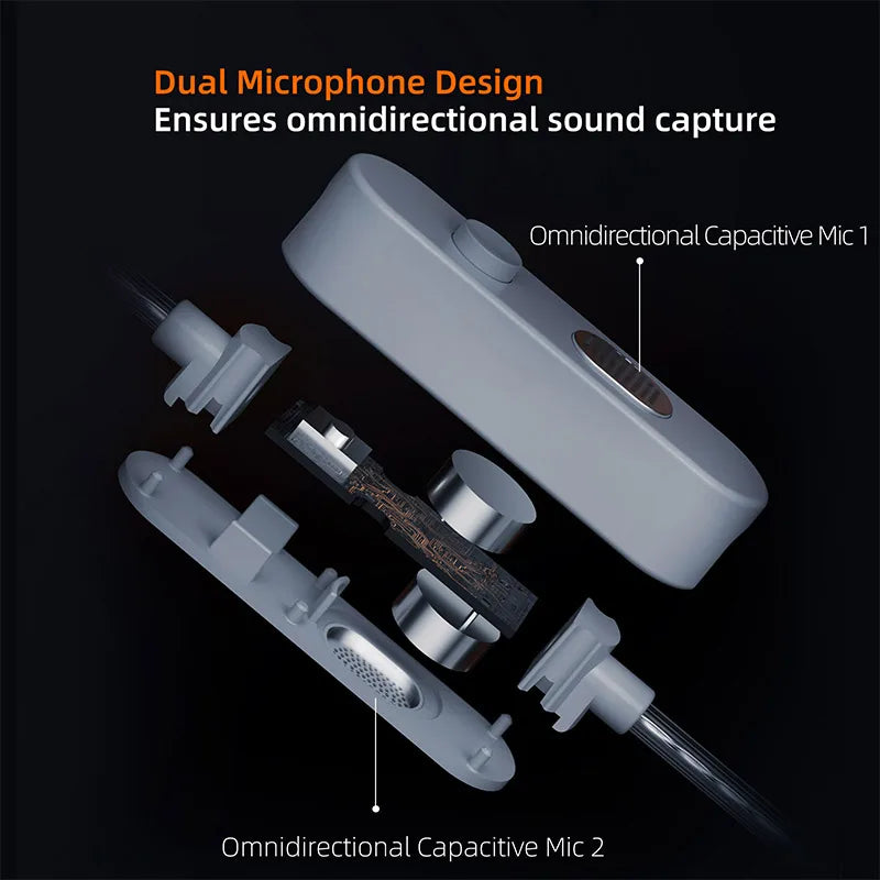 KZ M2 Cable OFC Silver-Plated DAC Type C Dual-Mic Upgraded Earphone Wire