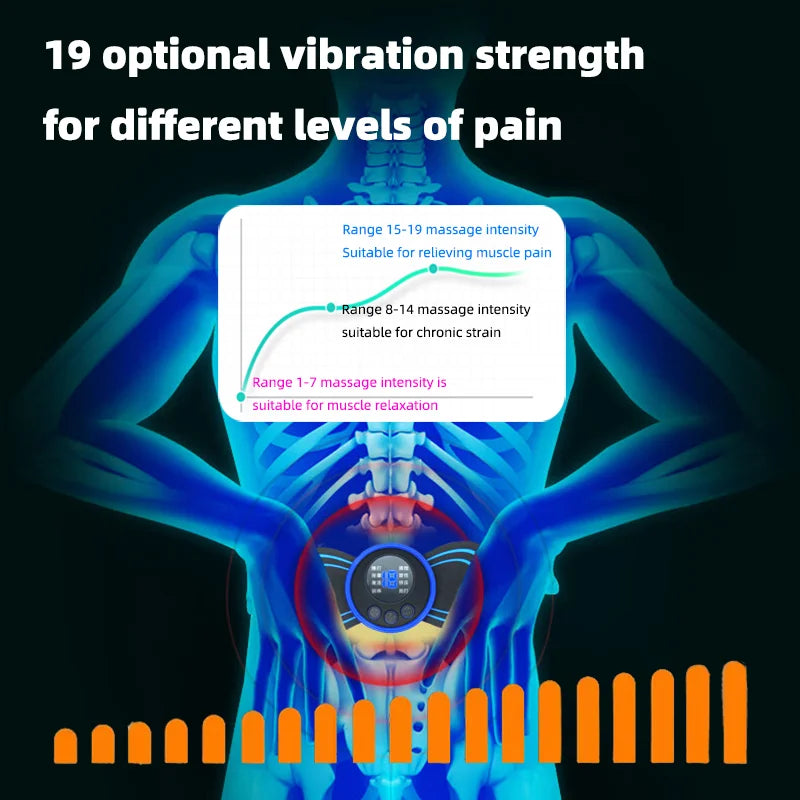 EMS Electric Massager Tens LCD Display Neck Stretcher Cervical Vertebra Massage Patch for Muscle Pain Relief Shoulder Relaxation