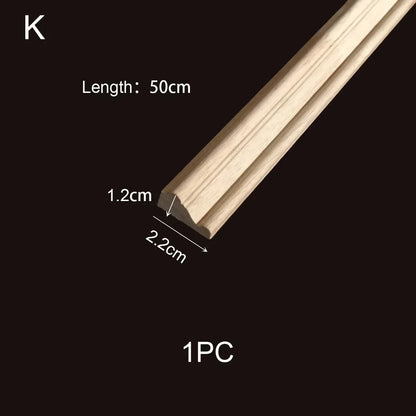Decorative Wood Moldings Wooden Furniture Applications Decals for Walls Wood Corner Cabinet Applique Home Decor Items Figurines