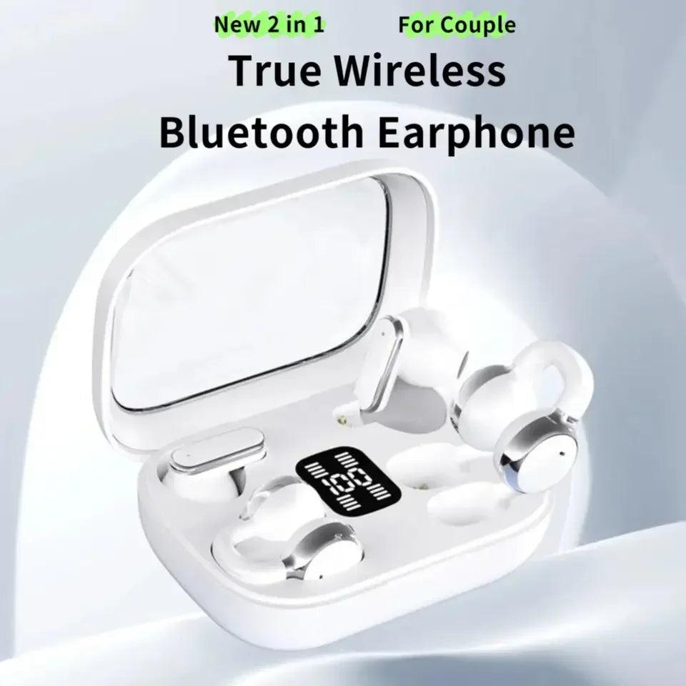Wireless Bluetooth in ear or clip on earphones Q10 dual earphones for long-distance noise reduction and sports music headphones