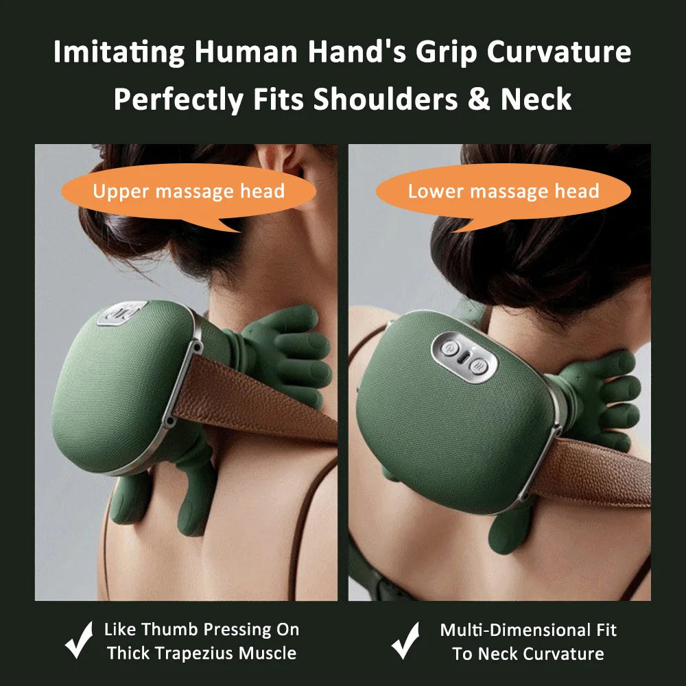 Electric Bionic Neck Shoulder Massager Kneading Massager - Buy 1 Get 1
