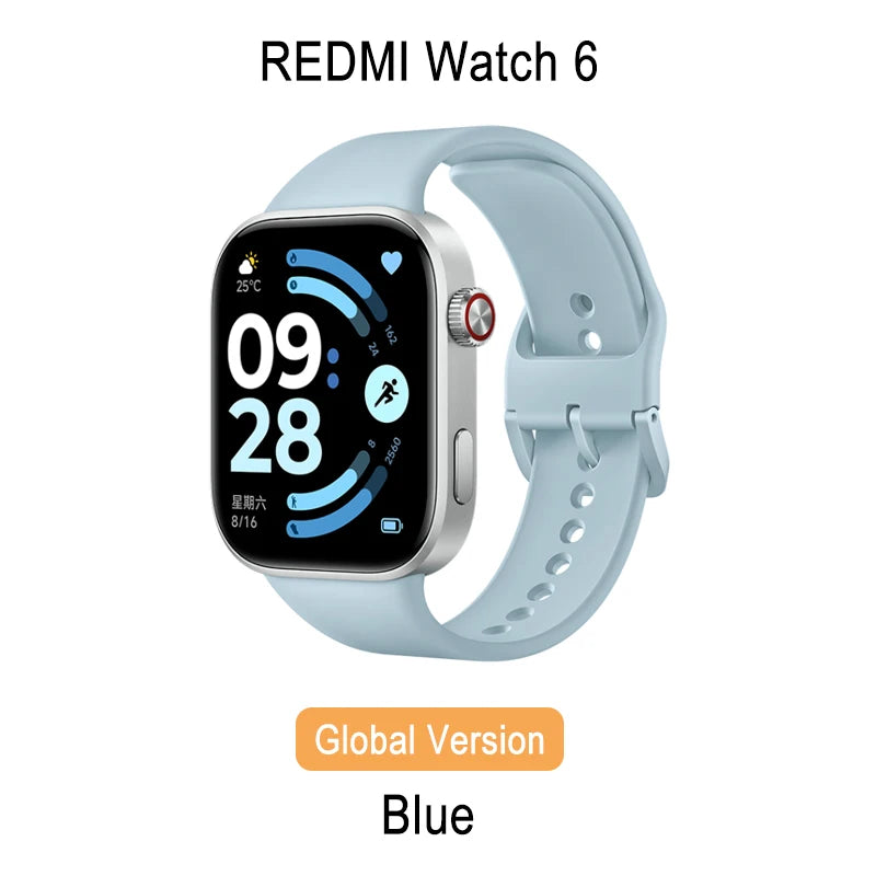 Xiaomi Redmi Watch 6 Global Version 2.07" AMOLED Display 24 Days Battery Life GNSS 150+ Sports Modes Mi Smartwatch Sports Band