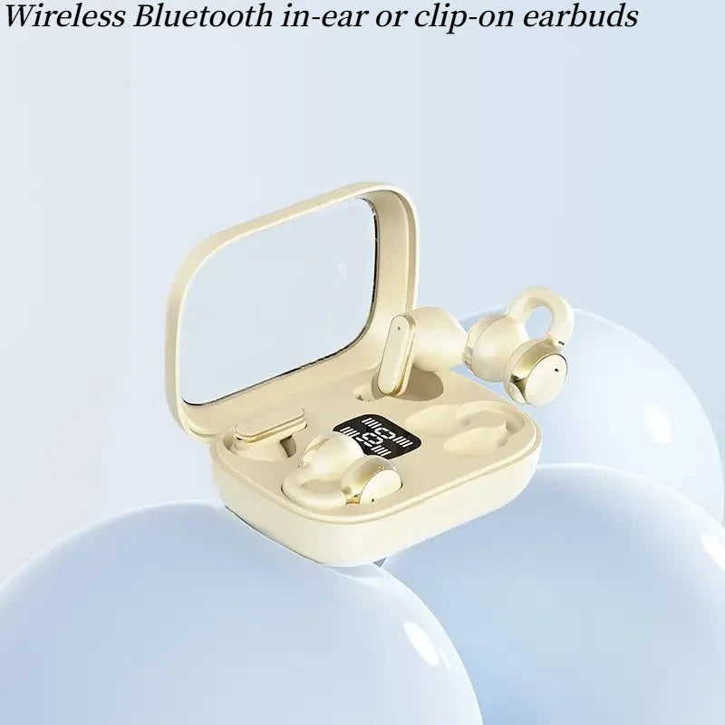 Wireless Bluetooth in ear or clip on earphones Q10 dual earphones for long-distance noise reduction and sports music headphones