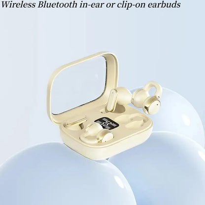 Wireless Bluetooth in ear or clip on earphones Q10 dual earphones for long-distance noise reduction and sports music headphones