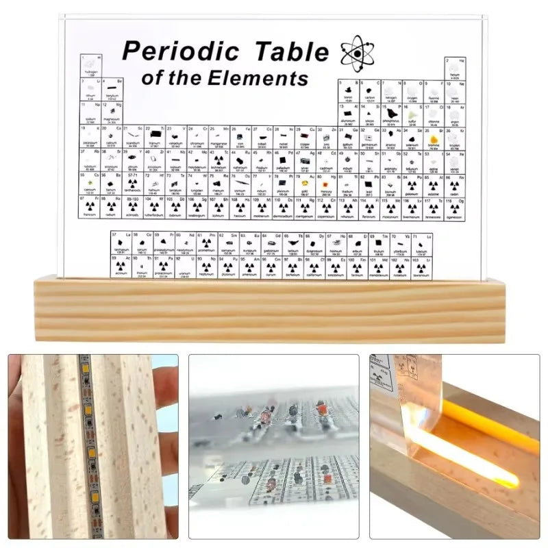 Acrylic Elements Periodic Table Mendeleev Safe Periodic Table Figurine Display Science Ornament Room Decoration Desk Accessories