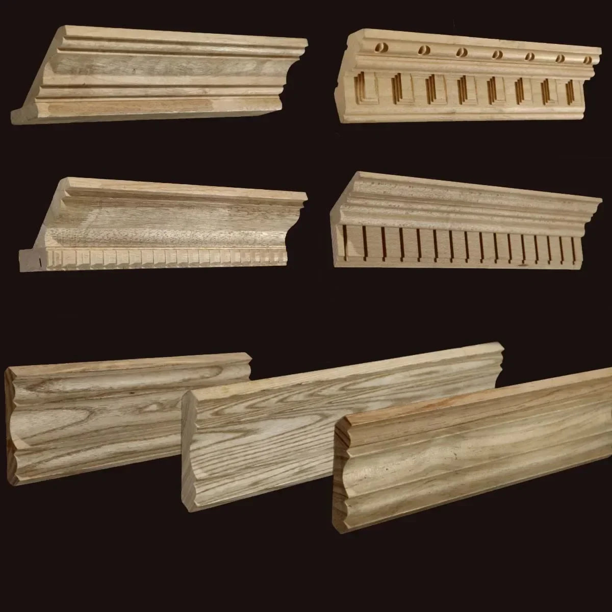 Decorative Wood Moldings Wooden Furniture Applications Decals for Walls Wood Corner Cabinet Applique Home Decor Items Figurines