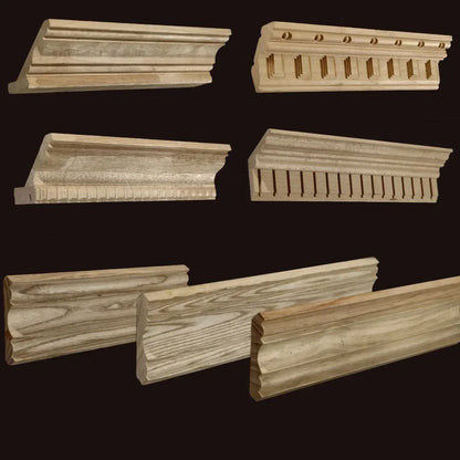 Decorative Wood Moldings Wooden Furniture Applications Decals for Walls Wood Corner Cabinet Applique Home Decor Items Figurines