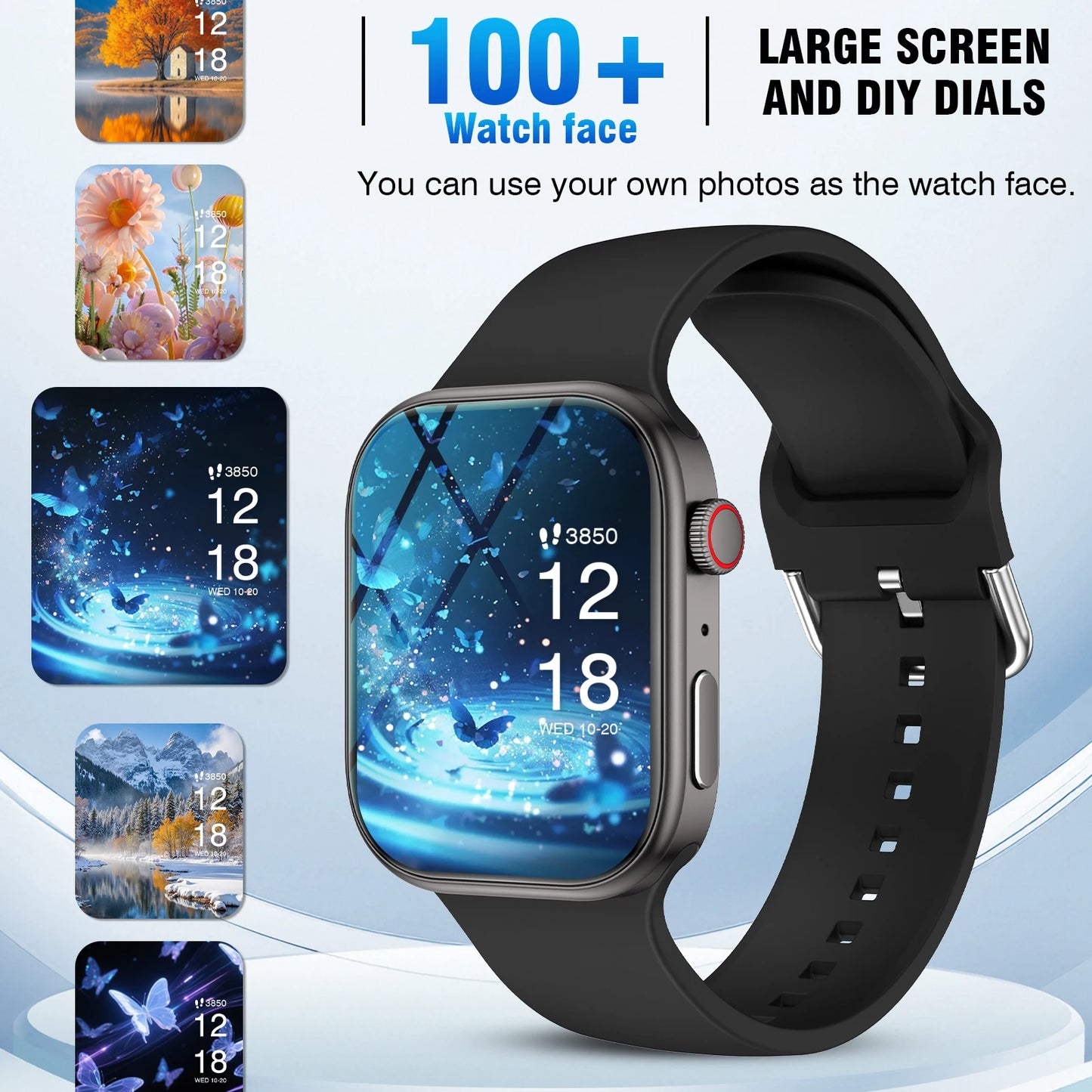 Smart Watch, Wireless Call/Dial, Multi-Sport Mode, Multiple APP Reminders, Suitable for Men and Women, Compatible with IPhone/An